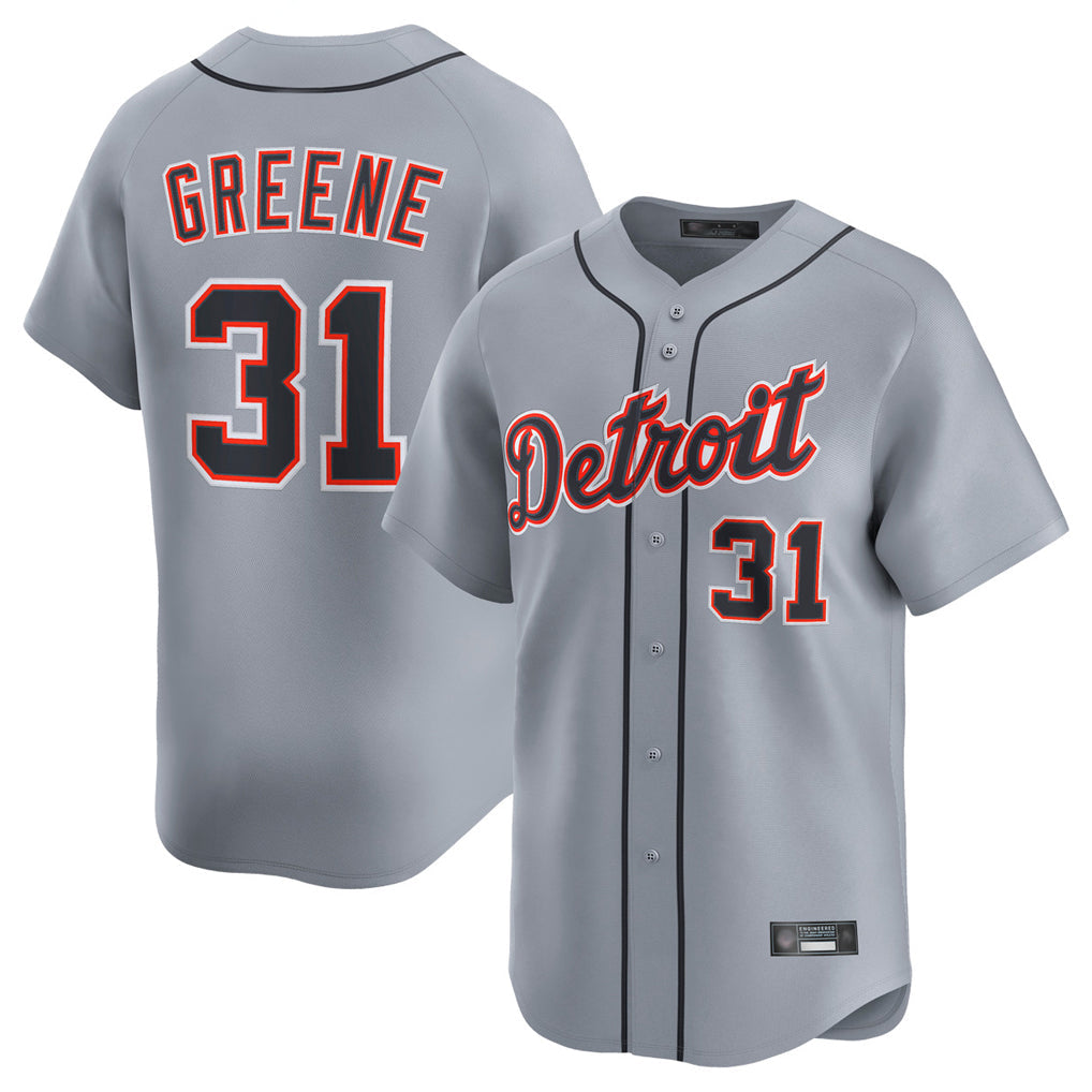 Kooe D.Tigers #31 Riley Greene Player Gray Home Limited Stitched Jerseys
