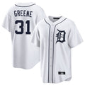 Kooe D.Tigers #31 Riley Greene Player White Home Game Stitched Jerseys