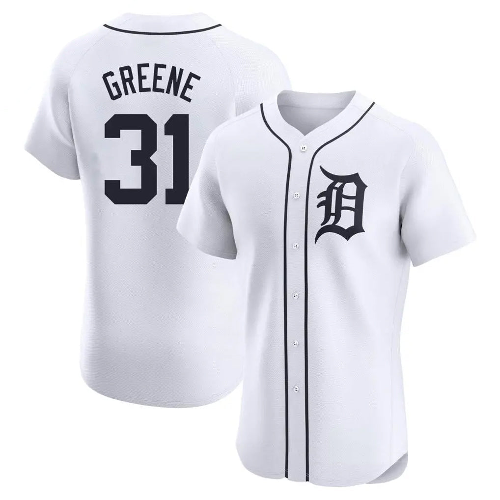 Kooe D.Tigers #31 Riley Greene Player White Limited Elite Home Stitched Jerseys