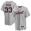 Kooe D.Tigers #33 Colt Keith Player Gray Home Game Stitched Jerseys