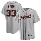 Kooe D.Tigers #33 Colt Keith Player Gray Home Game Stitched Jerseys