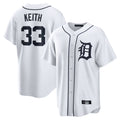 Kooe D.Tigers #33 Colt Keith Player White Home Game Stitched Jerseys