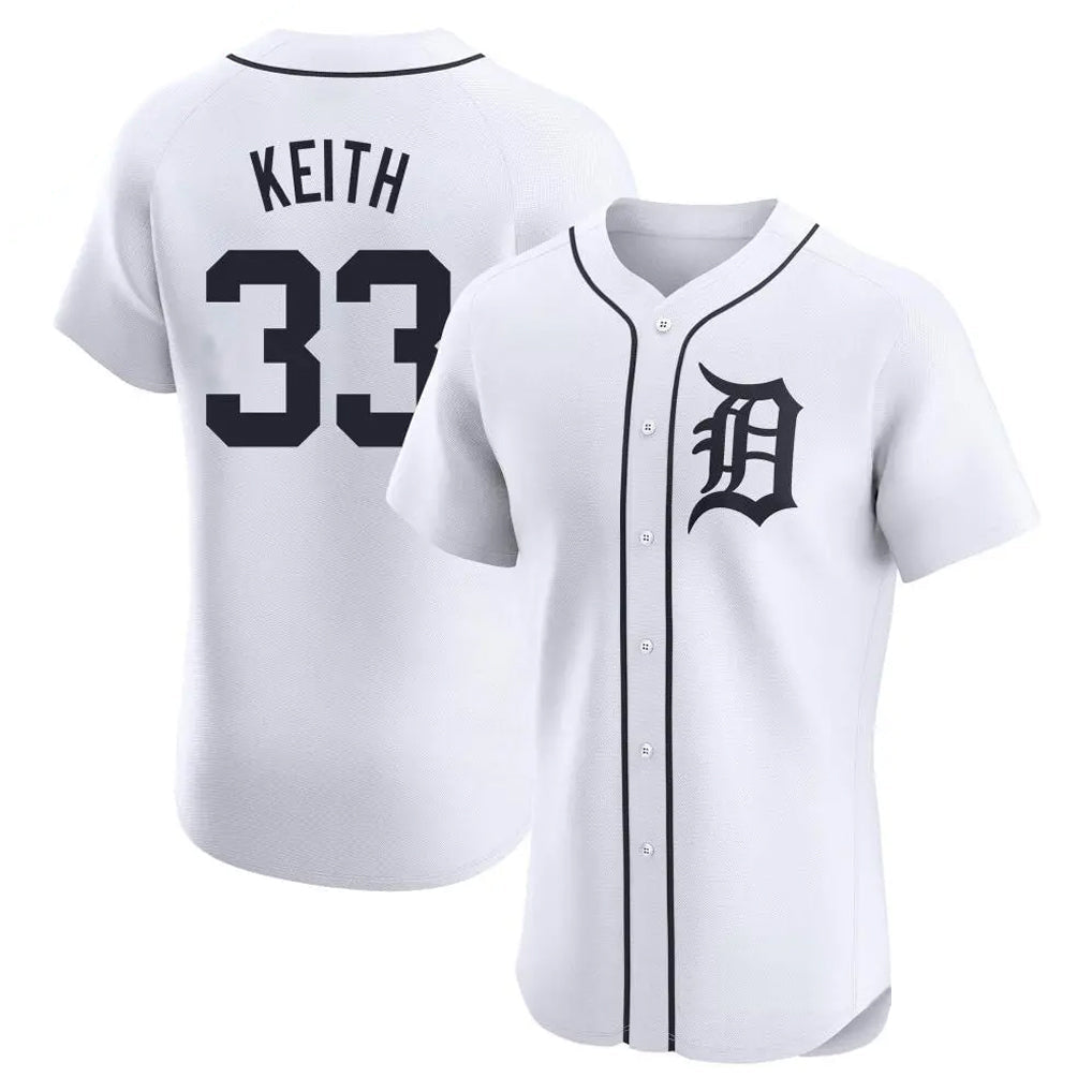Kooe D.Tigers #33 Colt Keith Player White Limited Elite Home Stitched Jerseys