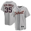 Kooe D.Tigers #35 Justin Verlander Player Gray Home Game Stitched Jerseys