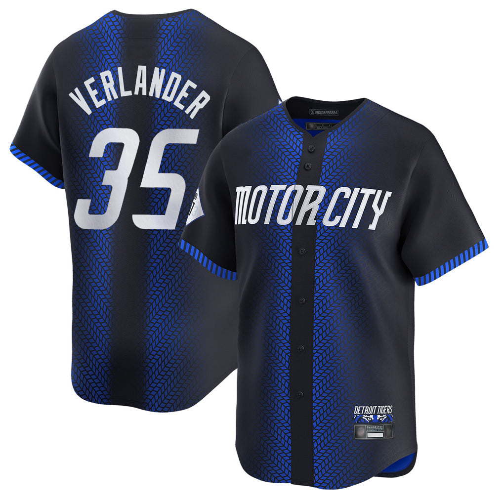 Kooe D.Tigers #35 Justin Verlander Player Navy City Connect Home Limited Stitched Jerseys
