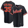 Kooe D.Tigers #35 Justin Verlander Player Navy Home Game Stitched Jerseys