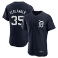 Kooe D.Tigers #35 Justin Verlander Player Navy Limited Elite Home Stitched Jerseys