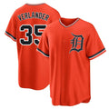 Kooe D.Tigers #35 Justin Verlander Player Orange Home Game Stitched Jerseys
