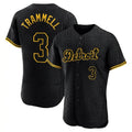 Kooe D.Tigers #3 Alan Trammell Player Black Snake Skin City Limited Elite Home Stitched Jerseys