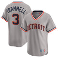 Kooe D.Tigers #3 Alan Trammell Player Gray Cooperstown T-shirt Home Game Stitched Jerseys