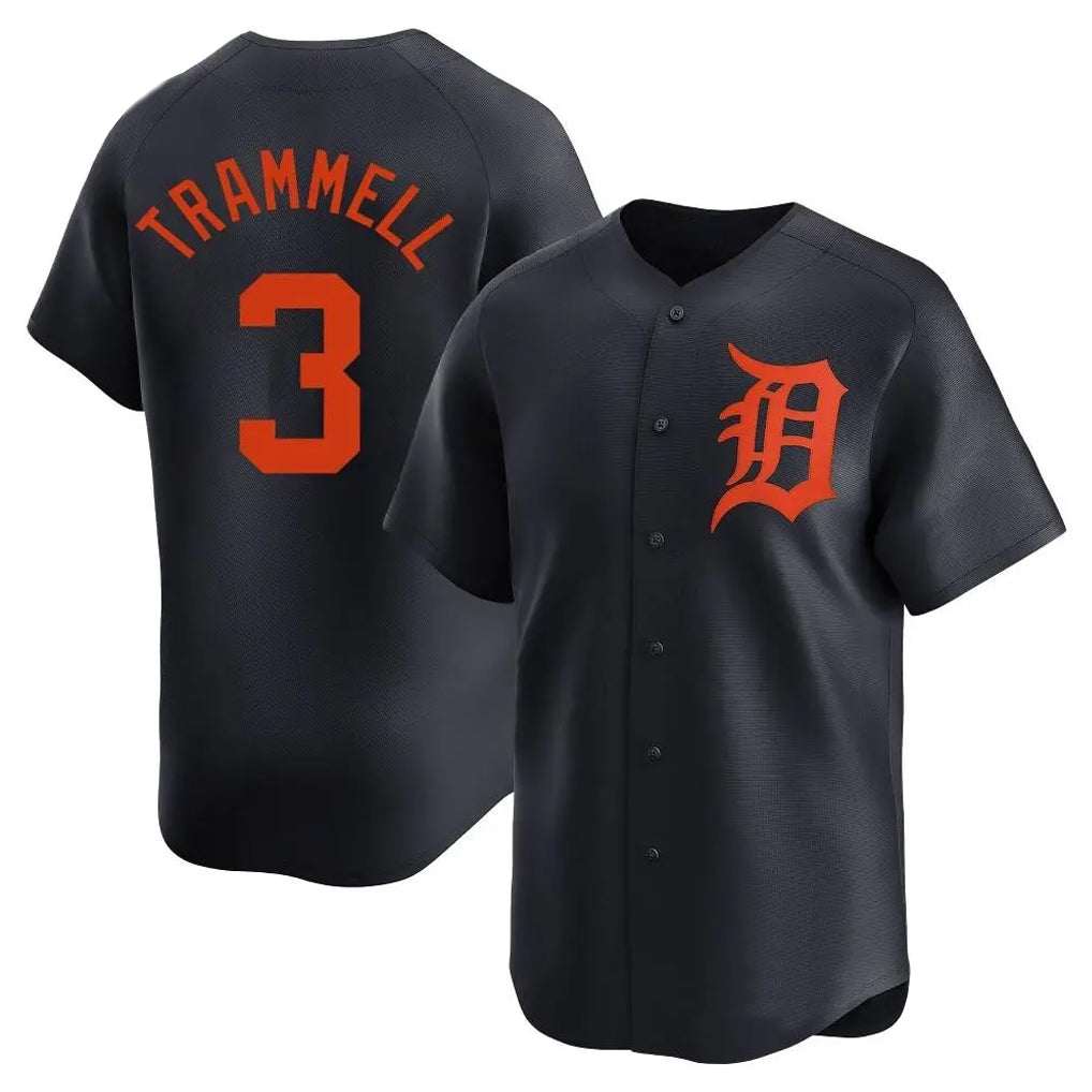 Kooe D.Tigers #3 Alan Trammell Player Navy Home Limited Stitched Jerseys