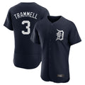 Kooe D.Tigers #3 Alan Trammell Player Navy Limited Elite Home Stitched Jerseys