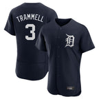 Kooe D.Tigers #3 Alan Trammell Player Navy Limited Elite Home Stitched Jerseys