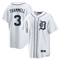 Kooe D.Tigers #3 Alan Trammell Player White Home Game Stitched Jerseys