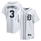 Kooe D.Tigers #3 Alan Trammell Player White Home Game Stitched Jerseys
