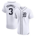 Kooe D.Tigers #3 Alan Trammell Player White Limited Elite Home Stitched Jerseys