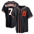Kooe D.Tigers #7 Kevin McGonigle Player Black Fashion Out Home Game Stitched Jerseys