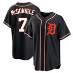 Kooe D.Tigers #7 Kevin McGonigle Player Black Fashion Out Home Game Stitched Jerseys