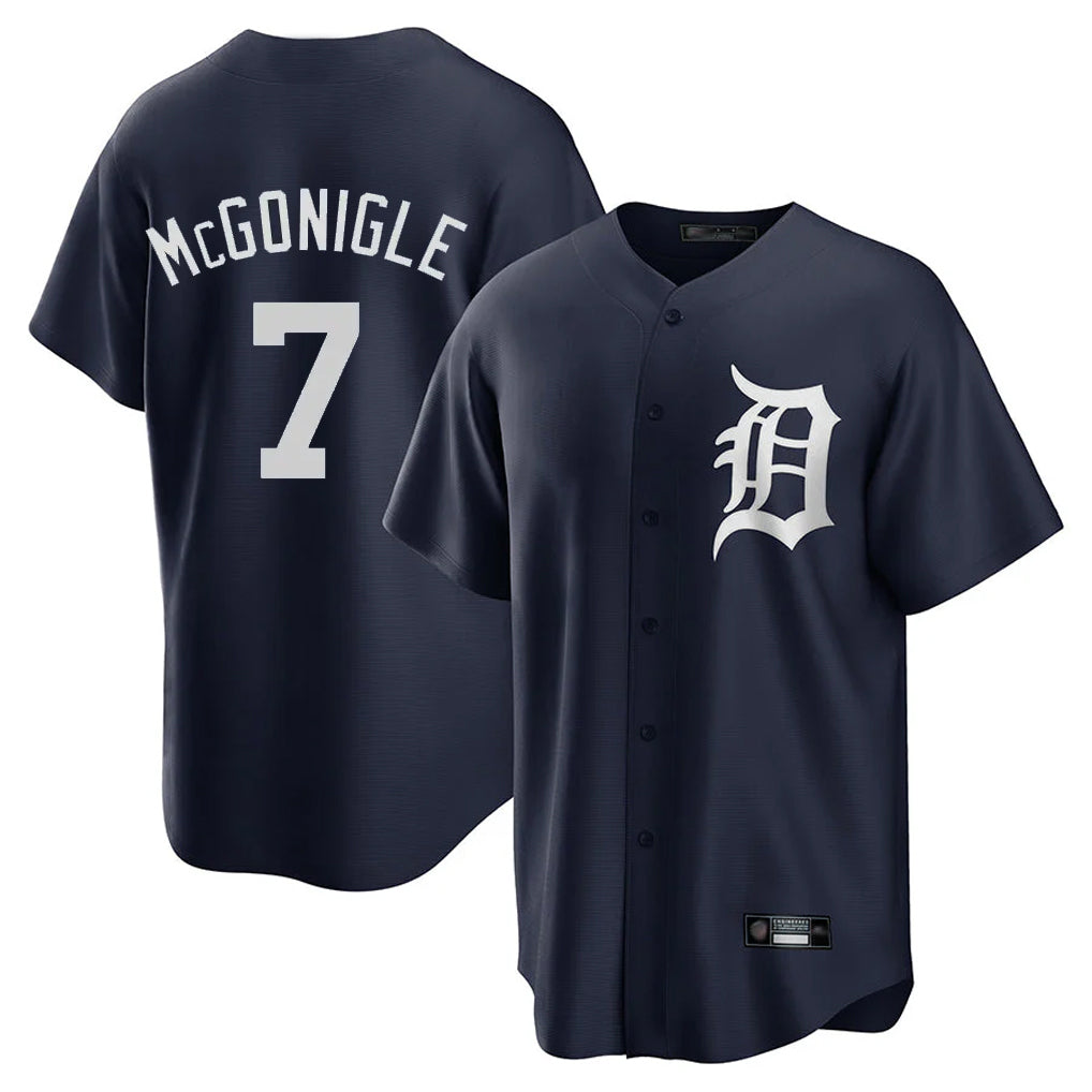 Kooe D.Tigers #7 Kevin McGonigle Player Navy Game Home Stitched Jerseys