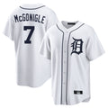 Kooe D.Tigers #7 Kevin McGonigle Player White Home Game Stitched Jerseys