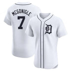 Kooe D.Tigers #7 Kevin McGonigle Player White Limited Elite Home Stitched Jerseys
