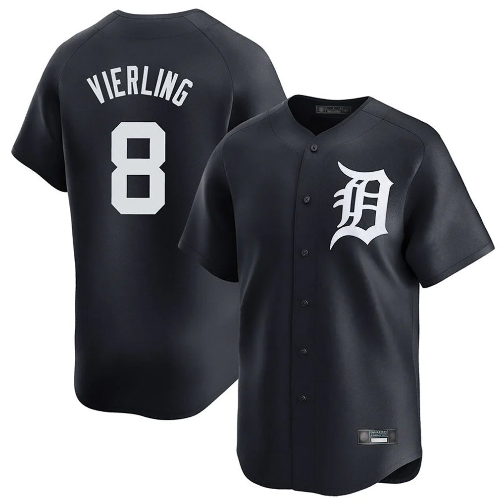 Kooe D.Tigers #8 Matt Vierling Player Navy Home Limited Game Stitched Jerseys