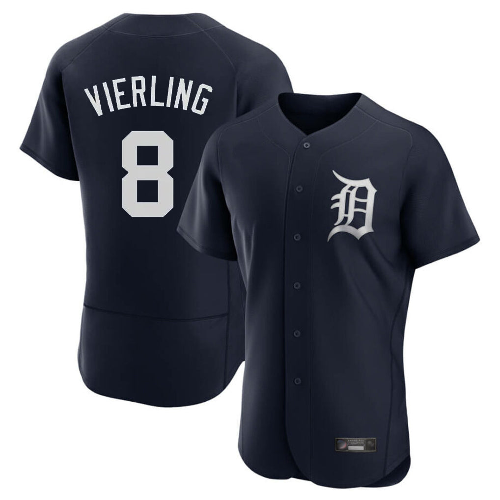 Kooe D.Tigers #8 Matt Vierling Player Navy Limited Elite Home Stitched Jerseys