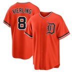 Kooe D.Tigers #8 Matt Vierling Player Orange Home Game Stitched Jerseys