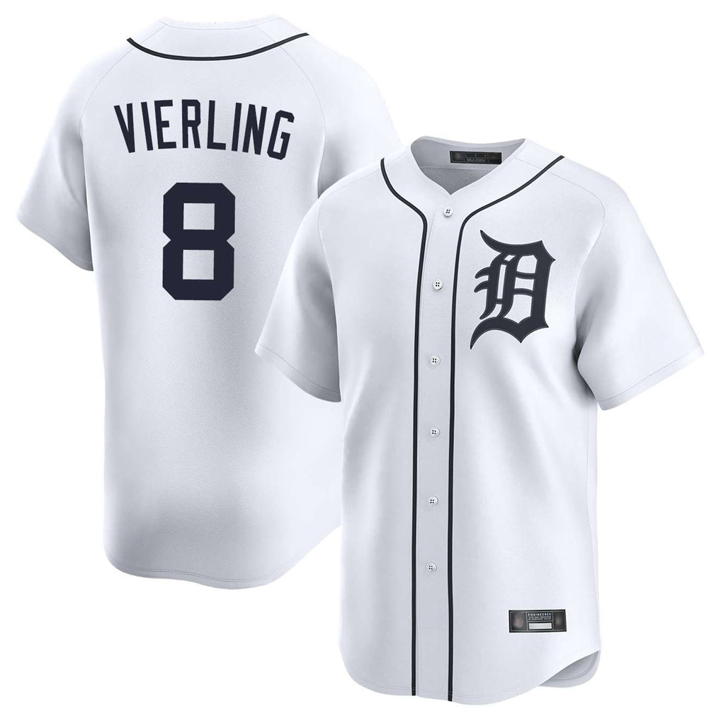 Kooe D.Tigers #8 Matt Vierling Player White Home Limited Stitched Jerseys