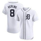 Kooe D.Tigers #8 Matt Vierling Player White Limited Elite Home Stitched Jerseys