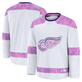 Kooe D.Red wings White 2024 Hockey Fights Cancer Practice Jerseys