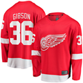 Kooe D.Red wings #36 John Gibson Red Home Breakaway Jerseys