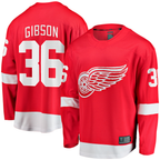 Kooe D.Red wings #36 John Gibson Red Home Breakaway Jerseys