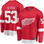 Kooe D.Red wings #53 Moritz Seider Red Home Breakaway Player Jerseys