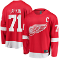 Kooe D.Red wings #71 Dylan Larkin Branded Red Captain Home Breakaway Jerseys