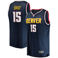 Kooe D.Nuggets #15 Nikola Jokic Navy Fast Break Player Jerseys - Icon Edition