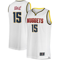 Kooe D.Nuggets #15 Nikola Jokic White Fast Break Player Jerseys - Association Edition