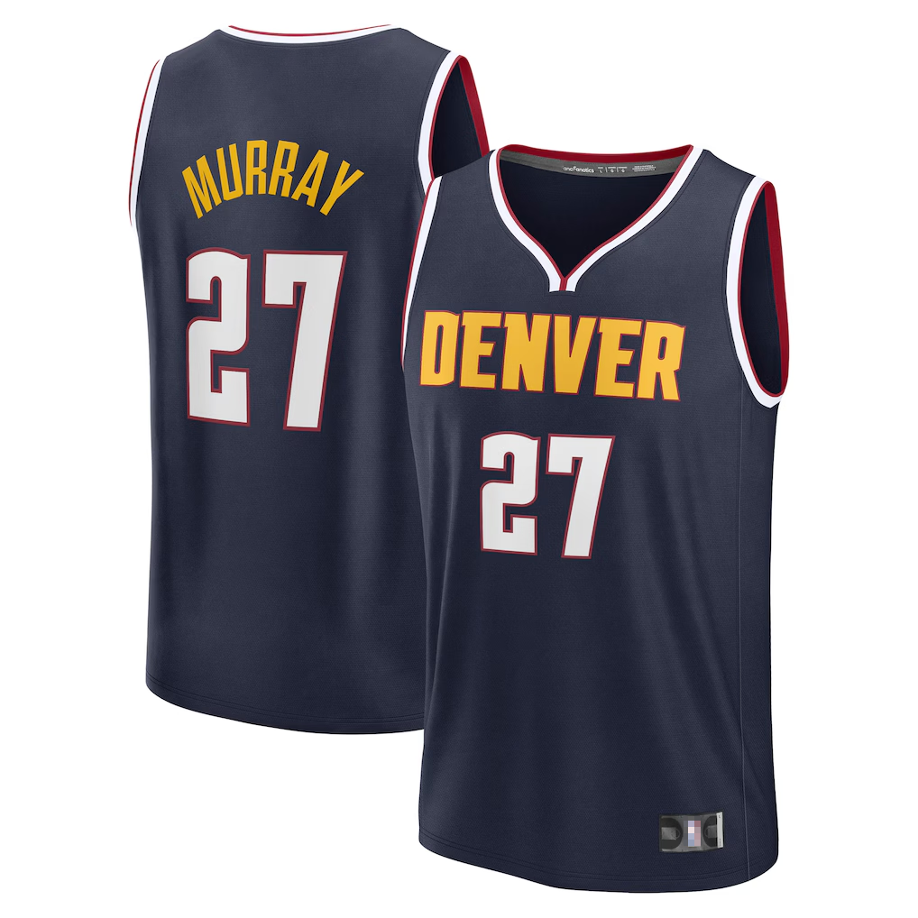 Kooe D.Nuggets #27 Jamal Murray Navy Fast Break Replica Player Jerseys - Icon Edition