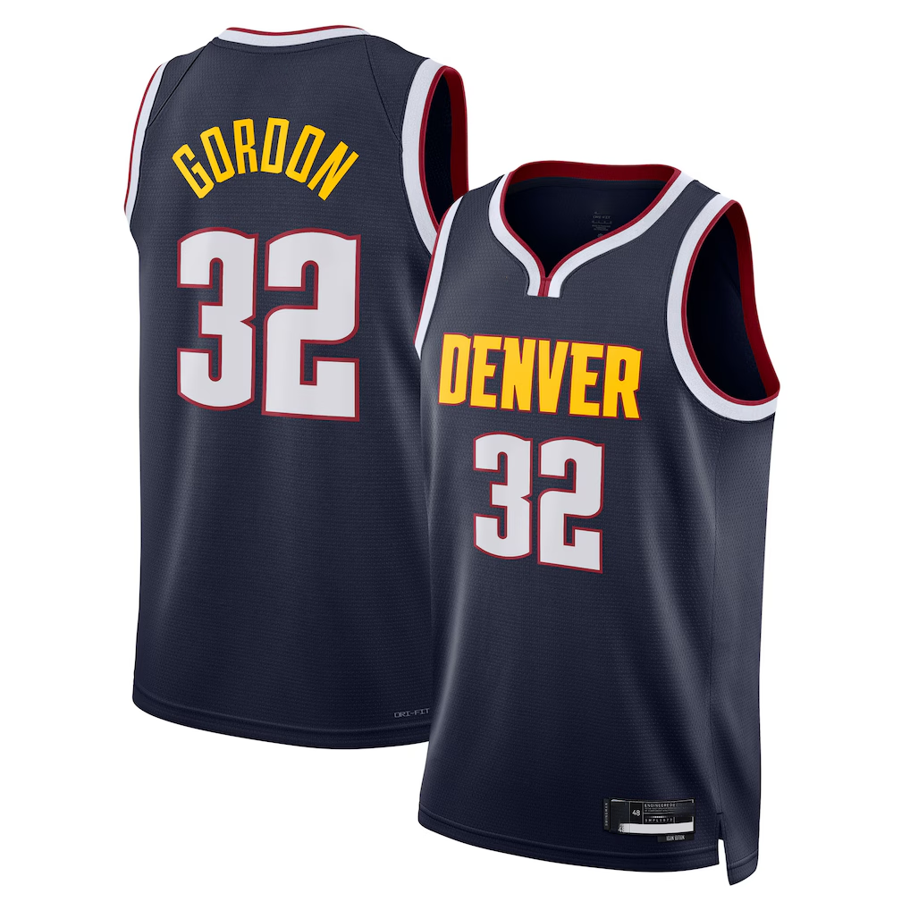 Kooe D.Nuggets #32 Aaron Gordon Navy Swingman Replica Jerseys - Icon Edition