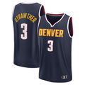 Kooe D.Nuggets #3 Julian Strawther Navy Fast Break Replica Player Jerseys - Icon Edition