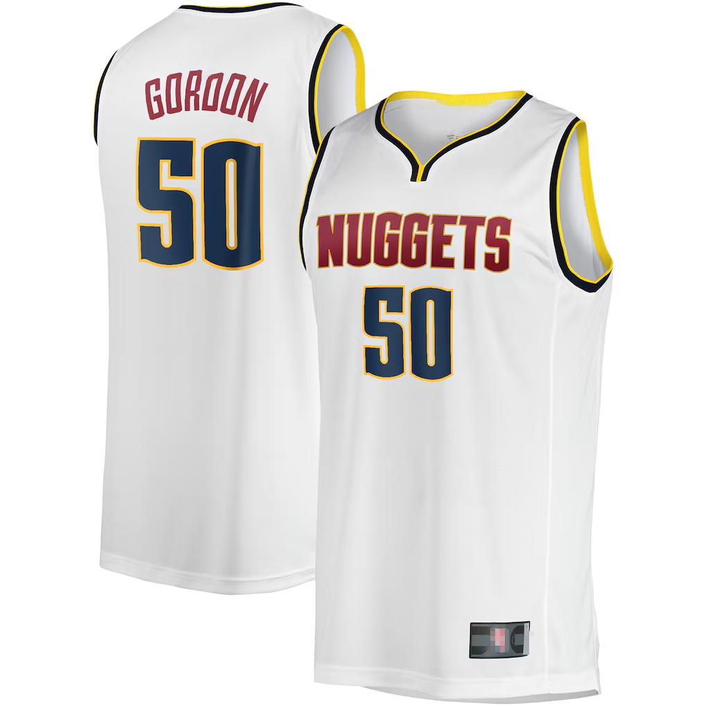 Kooe D.Nuggets #50 Aaron Gordon White Fast Break Player Jerseys - Association Edition