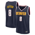 Kooe D.Nuggets #8 Peyton Watson Navy Fast Break Replica Player Jerseys - Icon Edition