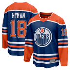 Kooe E.Oilers #18 Zach Hyman Royal Home Breakaway Player Jerseys
