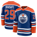 Kooe E.Oilers #29 Leon Draisaitl Royal Home Premium Jerseys