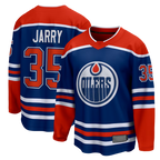 Kooe E.Oilers #35 Tristan Jarry Royal Home Premier Breakaway Player Jerseys