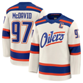 Kooe E.Oilers #97 Connor McDavid Light Beige Alternate Premium Jerseys