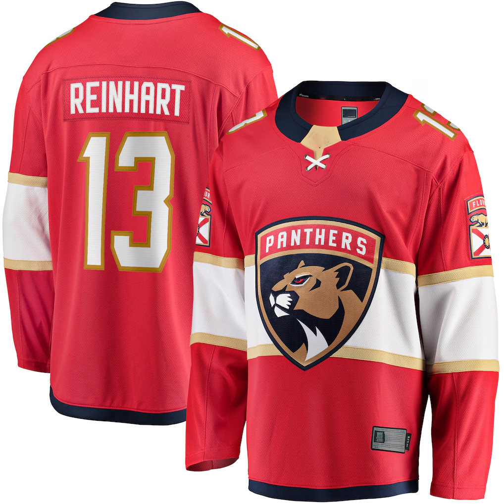 Kooe F.Panthers #13 Sam Reinhart Red Breakaway Player Jerseys