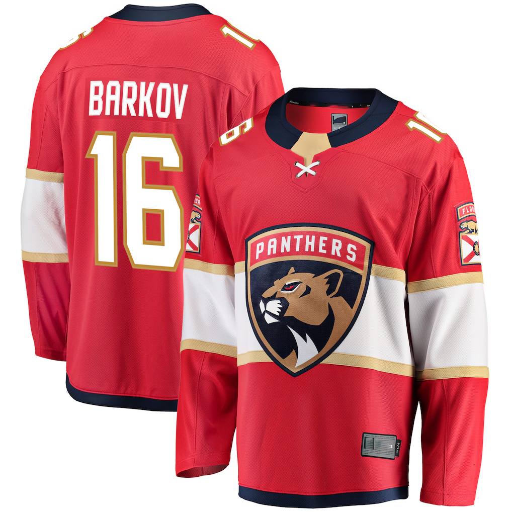Kooe F.Panthers #16 Aleksander Barkov Red Breakaway Jerseys