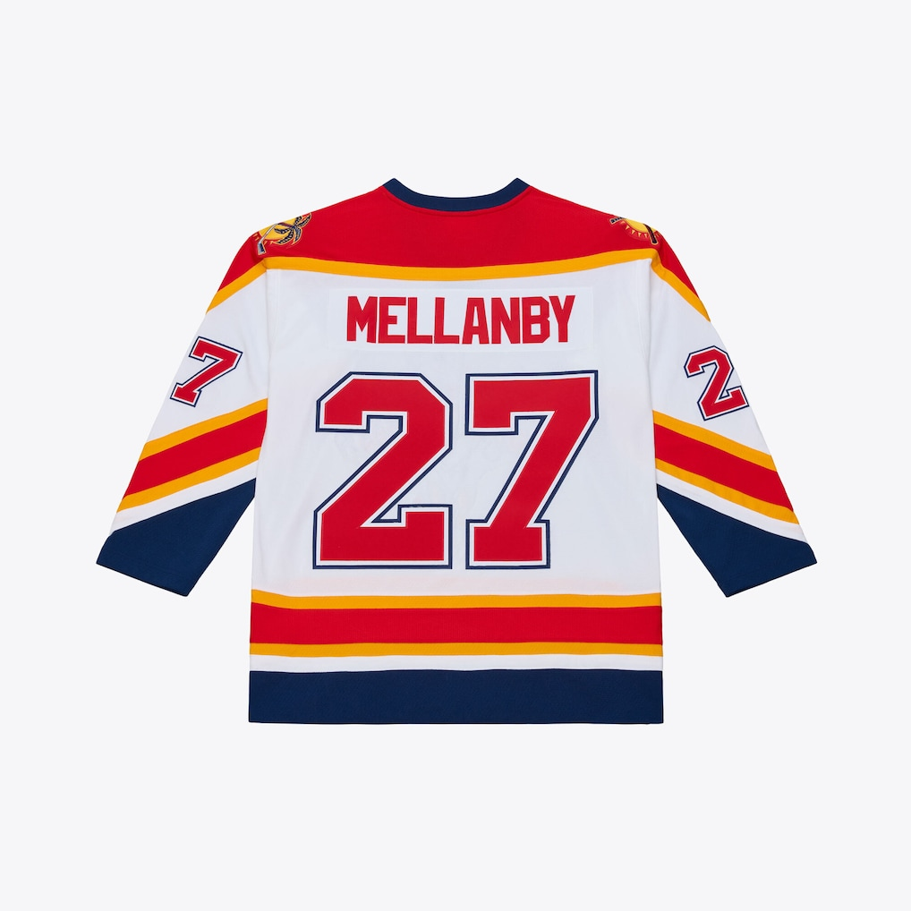 Kooe F.Panthers #27 Scott Mellanby Mitchell & Ness White 1996 Power Play Jerseys