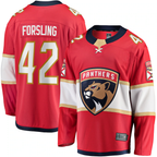 Kooe F.Panthers #42 Gustav Forsling Red Home Breakaway Player Jerseys